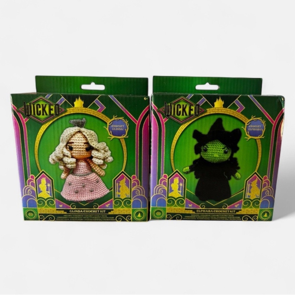 Wicked Crochet Kit Set - 1 Glinda and 1 Elphaba